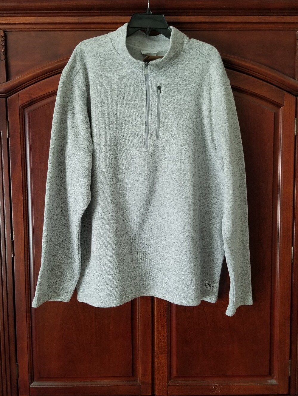 NWT Eddie Bauer Radiator Fleece 1/4 Zip Pullover Light Gray XXL